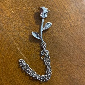 Silver Flower with Chain
